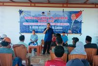 Anggota DPR RI Mori Hanafi Saat Menggelar Sosialisasi 4 Pilar Kebangsaan di Bima, NTB, Rabu (12/8/2026).