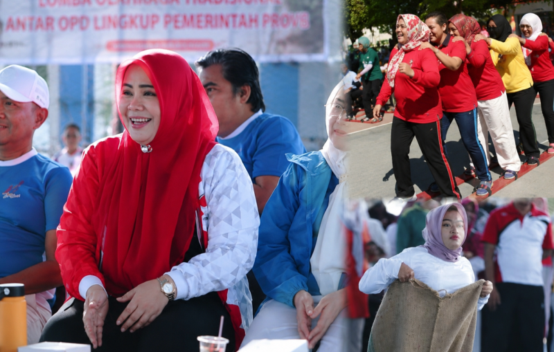 Wakil Gubernur NTB Indah Dhamayanti Putri Mengikuti Senam Bersama ASN Dalam Rangkaian HUT ke-81 Republik Indonesia di Gelanggang Pemuda Olahraga Mataram.