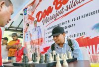 Warga Bima-Dompu dan NTT Antusias Mengikuti Berbagai Lomba Dalam Rangka Memeriahkan HUT RI ke-81 di Pendopo Wagub NTB, Mataram, Selasa (18/8/2026).