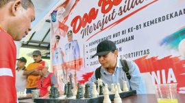Warga Bima-Dompu dan NTT Antusias Mengikuti Berbagai Lomba Dalam Rangka Memeriahkan HUT RI ke-81 di Pendopo Wagub NTB, Mataram, Selasa (18/8/2026).