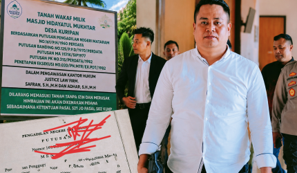 Sengketa tanah wakaf Masjid Kuripan dan polemik eksekusi 2026