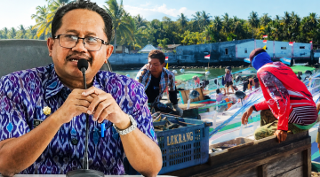 Kepala Dinas Kelautan dan Perikanan NTB Muslim dan Terlihat Aktivitas Nelayan di Pelabuhan 