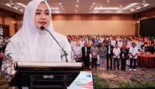 Wakil Gubernur NTB Hj. Indah Damayanti Putri saat membuka Musorprov XIII KONI NTB di Hotel Lombok Raya, Minggu (30/8/2026).