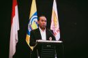 Ketua Umum KONI NTB H. Mori Hanafi saat Menyampaikan Sambutannya Dalam Musorprov XIII KONI NTB Tahun 2026 di Mataram.