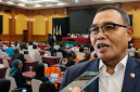 Kepala Bidang Organisasi KONI Pusat Eko Budi Supriyanto dalam Musorprov XIII KONI NTB 2026 di Mataram.