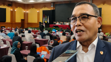 Kepala Bidang Organisasi KONI Pusat Eko Budi Supriyanto dalam Musorprov XIII KONI NTB 2026 di Mataram.