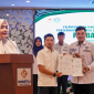 Wagub NTB Umi Dinda Saat Menyampaikan Sambutan Dalam Pengukuhan dan Pelantikan Pengurus PERBASASI NTB Masa Bakti 2026-2030 di Mataram.