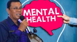 Bupati Sumbawa Ir. H. Syarafuddin Jarot, M.P., Saat Membuka Pertemuan Tim Penggerak Kesehatan Jiwa Masyarakat (TPKJM) Kabupaten Sumbawa di La Grande Ballroom.