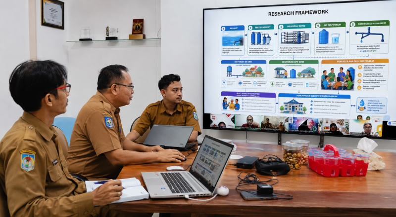 BRIDA NTB dan BRIN Membahas Penerapan Teknologi SWRO Untuk Mengolah Air Laut Menjadi Air Layak Minum di Sekotong, Lombok Barat.