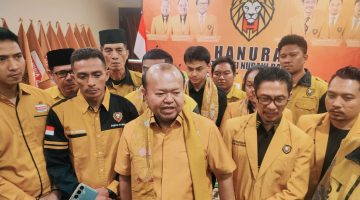 Ketua Tim Satuan Tugas (Task Force) DPP Hanura Patrice Rio Capella Didampingi Ketua DPD Hanura NTB Ahmad Dahlan (Dae Leo) Bersama Jajaran Hanura NTB Saat Konsolidasi Politik Menuju Pemilu 2029.