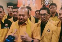 Ketua Tim Satuan Tugas (Task Force) DPP Hanura Patrice Rio Capella saat memberikan arahan kepada kader Hanura NTB dalam konsolidasi politik menuju Pemilu 2029.
