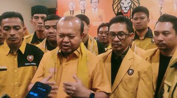 Ketua Tim Satuan Tugas (Task Force) DPP Hanura Patrice Rio Capella saat memberikan arahan kepada kader Hanura NTB dalam konsolidasi politik menuju Pemilu 2029.