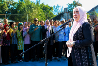Wakil Gubernur NTB Indah Dhamayanti Putri Saat Memberikan Arahan dalam Apel Bersama Jajaran Dinas Pertanian dan Ketahanan Pangan Provinsi NTB.