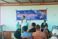 Anggota DPR RI Mori Hanafi saat Menyampaikan Materi Tentang Pentingnya Menjaga 4 Pilar Kebangsaan kepada Pemuda Bima, Tokoh Masyarakat.