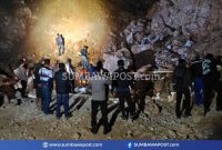 Proses Penanganan Pascalongsor di Kawasan Tambang Rakyat Desa Lantung, Kecamatan Lantung, Kabupaten Sumbawa.
