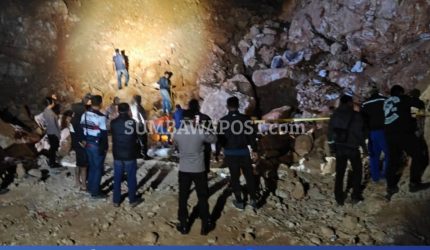 Longsor tambang rakyat Lantung Sumbawa menyebabkan tiga penambang tewas dan enam luka-luka
