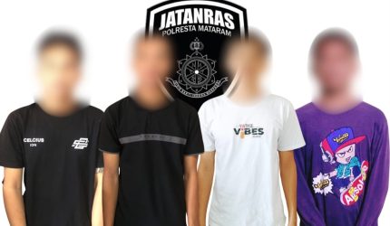 4 pemuda Dompu-Bima diamankan polisi di Mataram terkait dugaan penganiayaan dan airsoftgun