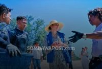 Putri Mahkota Swedia HRH Crown Princess Victoria bersama Gubernur NTB Lalu Muhamad Iqbal saat meninjau program konservasi laut di Gili Meno Turtle Sanctuary, Lombok Utara.