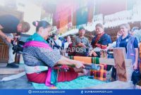 Putri Mahkota Swedia HRH Crown Princess Victoria Saat Berdialog Dengan Masyarakat Adat di Desa Karang Bajo, Kabupaten Lombok Utara.
