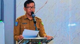 Kepala Dinas Kesehatan Kabupaten Sumbawa H. Syarif Hidayat Saat Menyampaikan Kondisi Penanganan Stunting dan Tantangan Anggaran di Kabupaten Sumbawa.