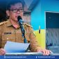 Kepala Dinas Kesehatan Kabupaten Sumbawa H. Syarif Hidayat saat Menyampaikan Kondisi Stunting dan Pentingnya Intervensi Sensitif Lintas Sektor di Kabupaten Sumbawa.