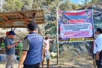 Petugas Melakukan Penertiban dan Memberikan Peringatan Terkait Aktivitas Galian C Tampa Izin di Wilayah Kabupaten Bima.