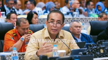 Anggota Komisi V DPR RI Mori Hanafi Saat Mengikuti Rapat Dengar Pendapat (RDP) bersama BMKG dan BNPP/Basarnas di Kompleks Parlemen, Jakarta.