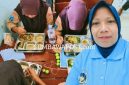 Relawan Satuan Pelayanan Pemenuhan Gizi (SPPG) MBG Desa Bara, Kecamatan Woja, Kabupaten Dompu, Mihra, Serta Siswa Sekolah Saat Menyantap Nasi Program Makan Bergizi Gratis (MBG).