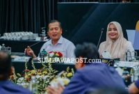 Gubernur NTB H. Lalu Muhamad Iqbal dan Wakil Gubernur NTB Hj Indah Damayanti Putri Saat Memimpin Rapat Persiapan MotoGP Pertamina Grand Prix of Indonesia 2026 di Mataram.