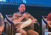 Kepala DPMPTSP Provinsi NTB H. Irnadi Kusuma Saat Menyampaikan Penguatan Layanan dan Pengawasan Perizinan di NTB.