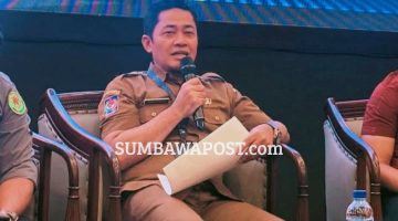 Kepala DPMPTSP Provinsi NTB H. Irnadi Kusuma Saat Menyampaikan Penguatan Layanan dan Pengawasan Perizinan di NTB.