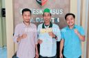 Ketua Umum Badko HMI Bali Nusra Caca Handika Saat Menyampaikan Laporan Dugaan Kasus Reklamasi Pantai Amahami ke Polda NTB.