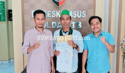 Badko HMI Bali Nusra laporkan kasus reklamasi Pantai Amahami ke Polda NTB