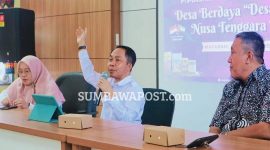 Kepala Disperindag NTB H. Lalu Wiranata Saat Membuka Kegiatan Pra-Business Matching Program Desa Berdaya “Desa Ekspor” NTB Tahun 2026.