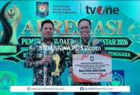 Kabupaten Lombok Timur Meraih Penghargaan Kemendagri kategori Pengelolaan Sampah dan Lingkungan ASRI di Jakarta, Kamis (17/9/2026).