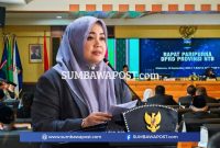 Wakil Gubernur NTB Hj Indah Dhamayanti Putri Saat Rapat Paripurna DPRD NTB Membahas Persetujuan Perubahan APBD Tahun Anggaran 2026 di Aula Utama Kantor Gubernur NTB.