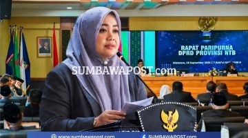 Wakil Gubernur NTB Hj Indah Dhamayanti Putri Saat Rapat Paripurna DPRD NTB Membahas Persetujuan Perubahan APBD Tahun Anggaran 2026 di Aula Utama Kantor Gubernur NTB.