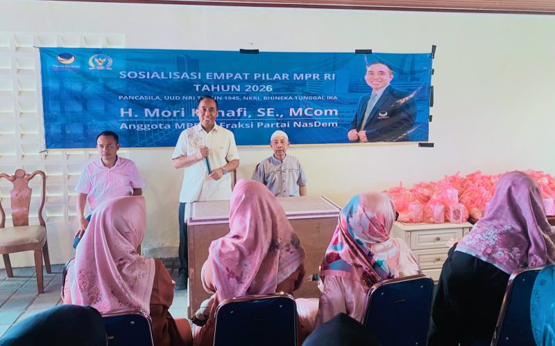 Anggota DPR RI H. Mori Hanafi Saat Menggelar Sosialisasi 4 Pilar Kebangsaan di Bima, Selasa, 15 September 2026.