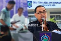 Kepala Disnakertrans NTB bersama PMI Asal Mataram, Muhamad Yanuar Fikri, Saat Berada di Kantor Polisi Myawaddy, Myanmar.