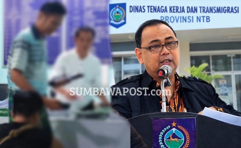 Kepala Disnakertrans NTB bersama PMI Asal Mataram, Muhamad Yanuar Fikri, Saat Berada di Kantor Polisi Myawaddy, Myanmar.