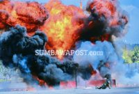 Tim Jibom Polda NTB Bergerak Menangani Benda Mencurigakan Dalam Simulasi Pengamanan MotoGP Mandalika 2026 di Lombok Tengah.