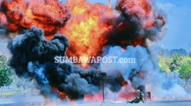 Tim Jibom Polda NTB Bergerak Menangani Benda Mencurigakan Dalam Simulasi Pengamanan MotoGP Mandalika 2026 di Lombok Tengah.