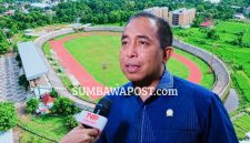 Anggota Komisi V DPR RI Mori Hanafi Saat menyampaikan Perkembangan Anggaran Rehabilitasi GOR 17 Desember Turide untuk Persiapan PON 2028 di NTB.