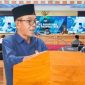 Rapat Paripurna DPRD NTB Dengan Agenda Pandangan Fraksi Membahas Persetujuan Perubahan APBD Tahun Anggaran 2026 di Aula Utama Kantor Gubernur NTB.