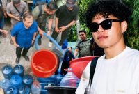 Afran BM, Wabendum Politik dan Ideologi DPD I KNPI NTB, dan Gubernur NTB Lalu Muhamad Iqbal Saat Menyalurkan Air Bersih di Desa Mangkung, Lombok Tengah.