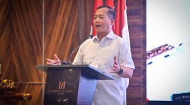 Gubernur NTB Lalu Muhamad Iqbal Saat Membuka Musyawarah Provinsi (Musprov) XII PMI Provinsi NTB Tahun 2026 di Lombok Astoria, Mataram.