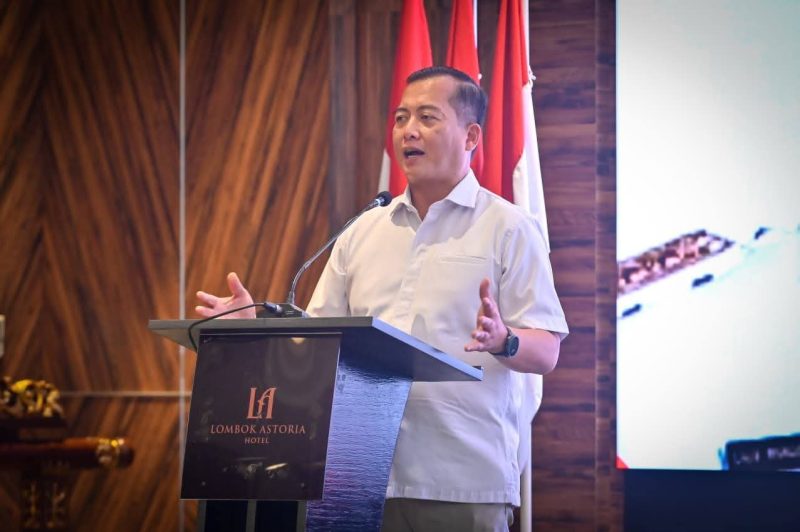 Gubernur NTB Lalu Muhamad Iqbal Saat Membuka Musyawarah Provinsi (Musprov) XII PMI Provinsi NTB Tahun 2026 di Lombok Astoria, Mataram.