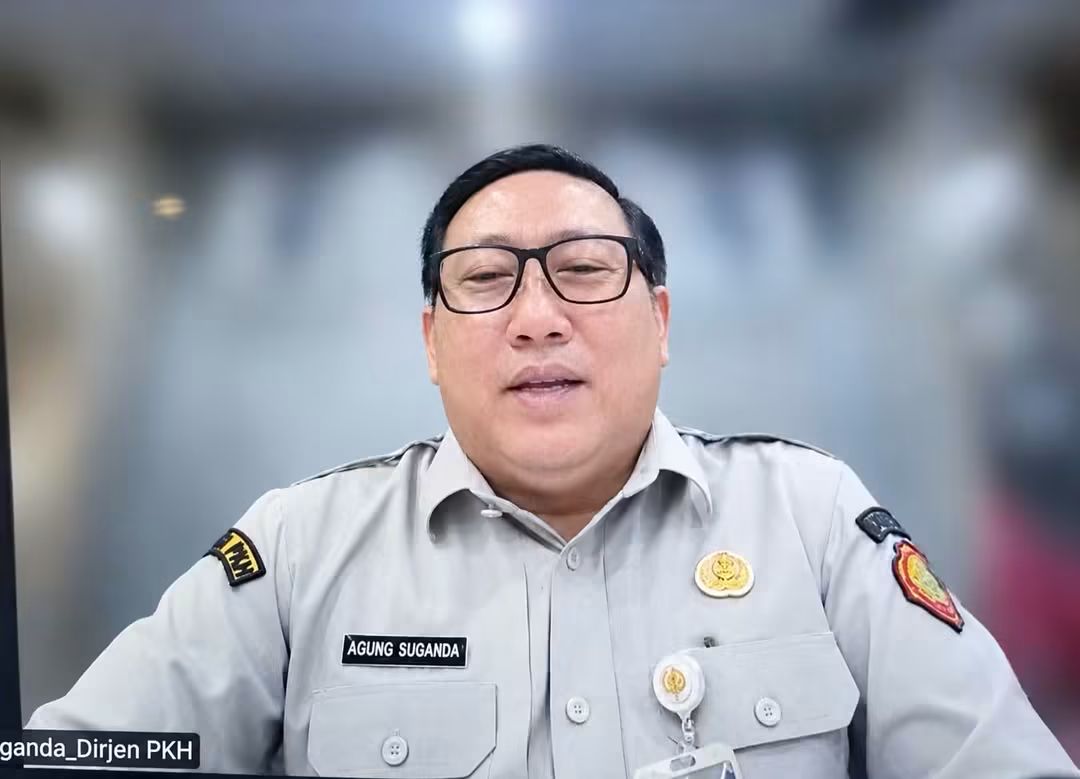 Direktur Jenderal Peternakan dan Kesehatan Hewan Kementan, Agung Suganda, saat Memberikan Paparan Secara Daring dalam Seminar Nasional Peternakan Fakultas Peternakan Universitas Mataram (Unram), Senin (12/10/2026).