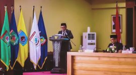 Ardiansyah, SHI, Saat Membacakan Laporan Komisi III DPRD NTB Dalam Rapat Paripurna Terkait Konversi BPR NTB Menjadi BPRS NTB Bangkit Bersama dan Penguatan Pembiayaan UMKM.
