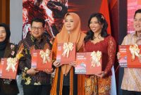 Wakil Gubernur NTB Hj. Indah Dhamayanti Putri Atau Akrab Disapa Disapa Umi Dinda Saat Menghadiri Peluncuran Buku MotoGP Mandalika 2025. Akselerasi Ekonomi, Citra, dan Pariwisata di Gedung Kementerian PPN/Bappenas, Jakarta.